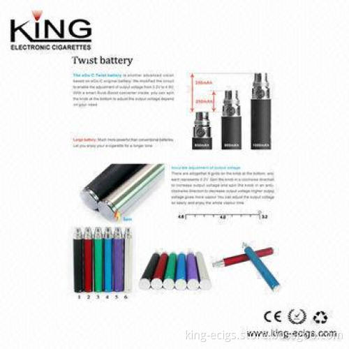 KE Twist Bottom VV Battery-A, Electronic Cigarette, CE/RoHS Certifications